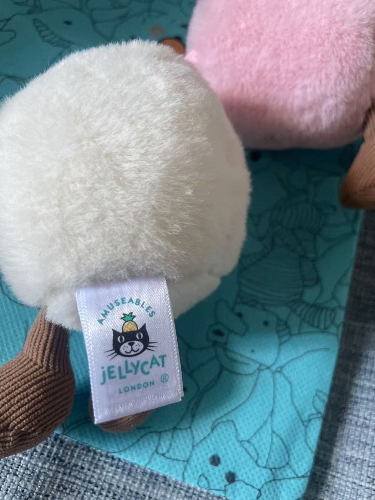 ジェリーキャット  マシュマロ ぬいぐるみキーホルダー JELLY CAT - 新作 新品 ジェリーキャット マシュマロ