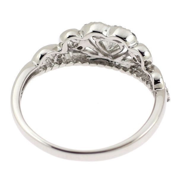 Pt900 ハートシェイプ ダイヤモンド リング 0.23ct D0.25ct ティアラ  