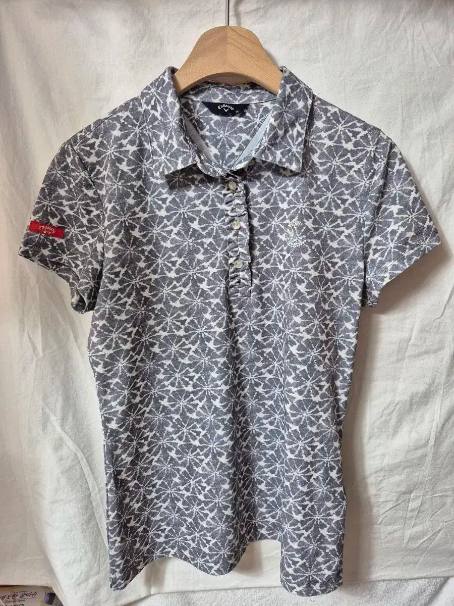 Callaway Callaway キャロウェイ フラワー 襟付きTシャツ ポロシャツ 90