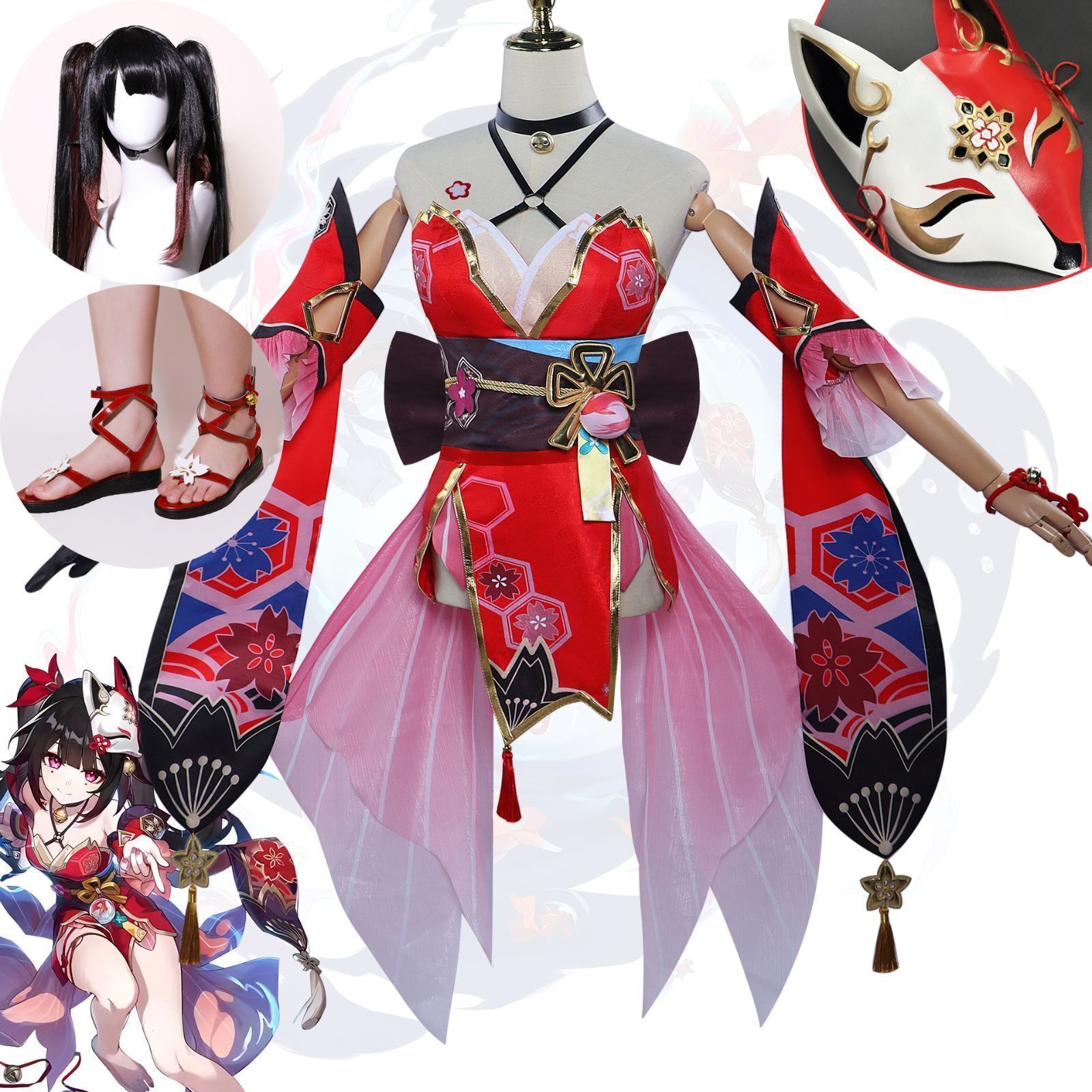 花火 はなび 崩壊スターレイル コスプレ服 仮面の愚者 Honkai Star Rail Sparkle ウィッグとシューズ付き コスプレ ハロウィン クリスマス