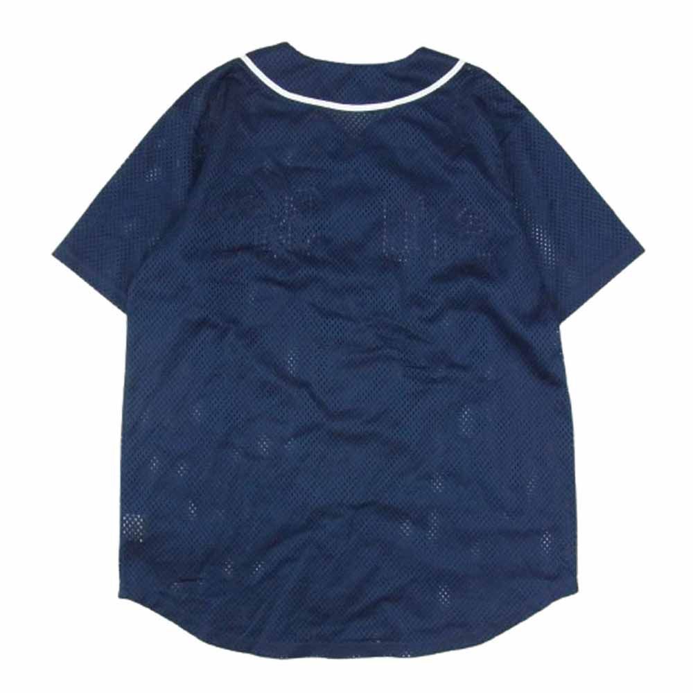 STUSSY ステューシー アーチロゴ メッシュ ベースボールシャツ