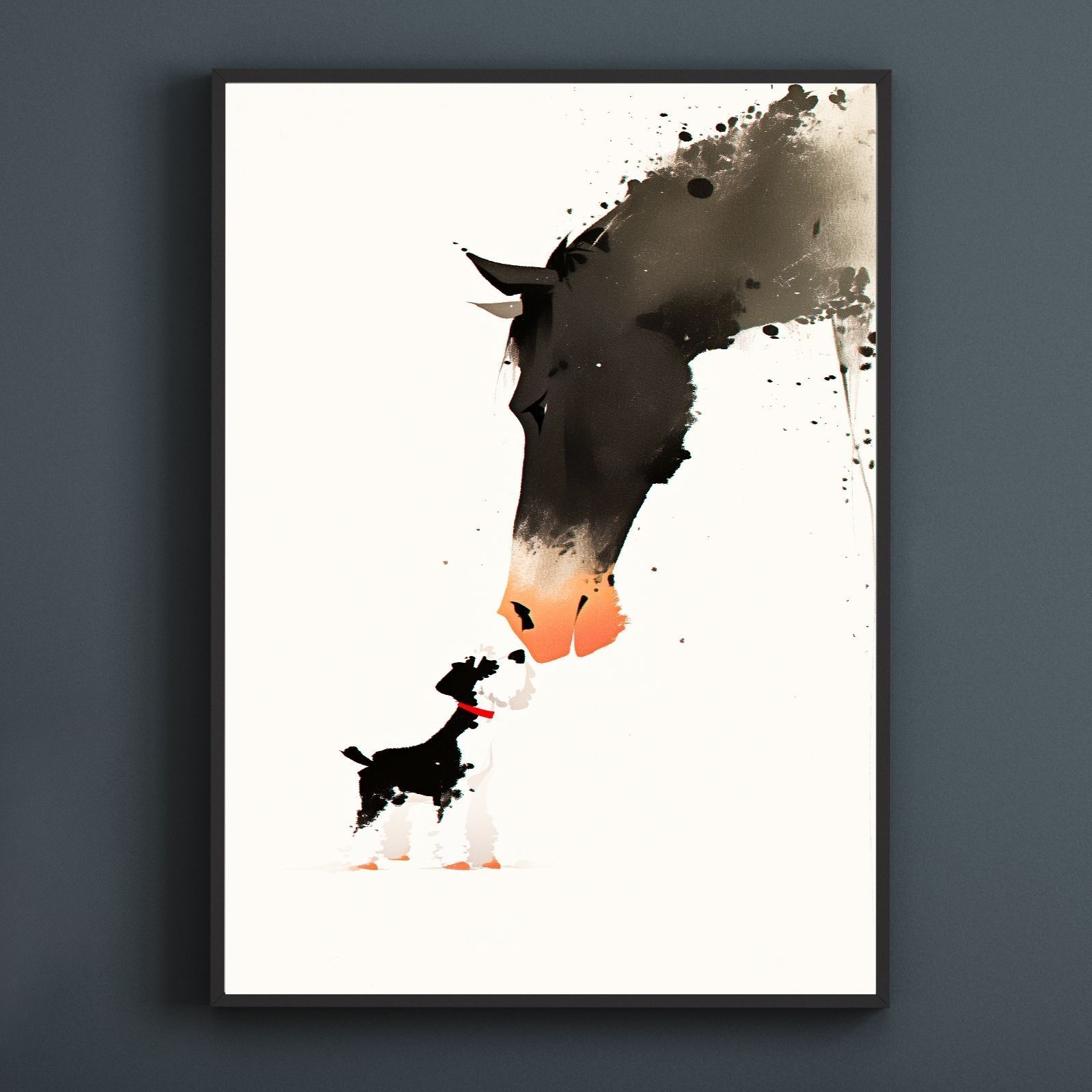 福寿 2026年 - シュナウザー犬 No.1 午年 馬 謹賀新年 賀正 新春 迎春 子犬 ペットロス うちの子 記念日 アートポスター 犬の絵 犬のイラスト ギフト プレゼント