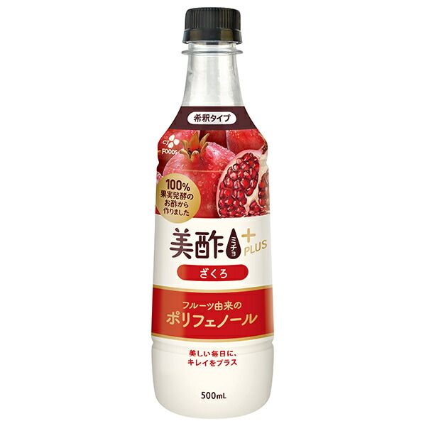 CJジャパン 美酢 ミチョ プラス ざくろ 500mlペットボトル×24本入｜ 酢飲料 韓国 ざくろ ザクロ