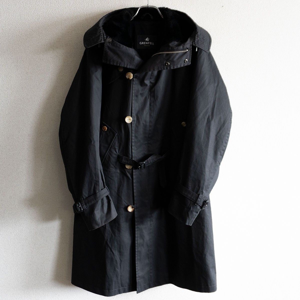 【値下げ】【レア】【美品】GRENFELL CAPE 黒 フリーサイズ 値下げ】【レア】【美品】GRENFELL CAPE 黒 フリーサイズ