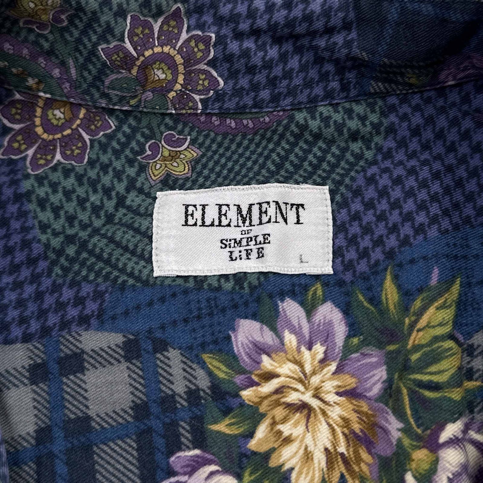 ヴィンテージ ELEMENT OF SIMPLE LIFE 千鳥格子×ペイズリー柄×チェック 