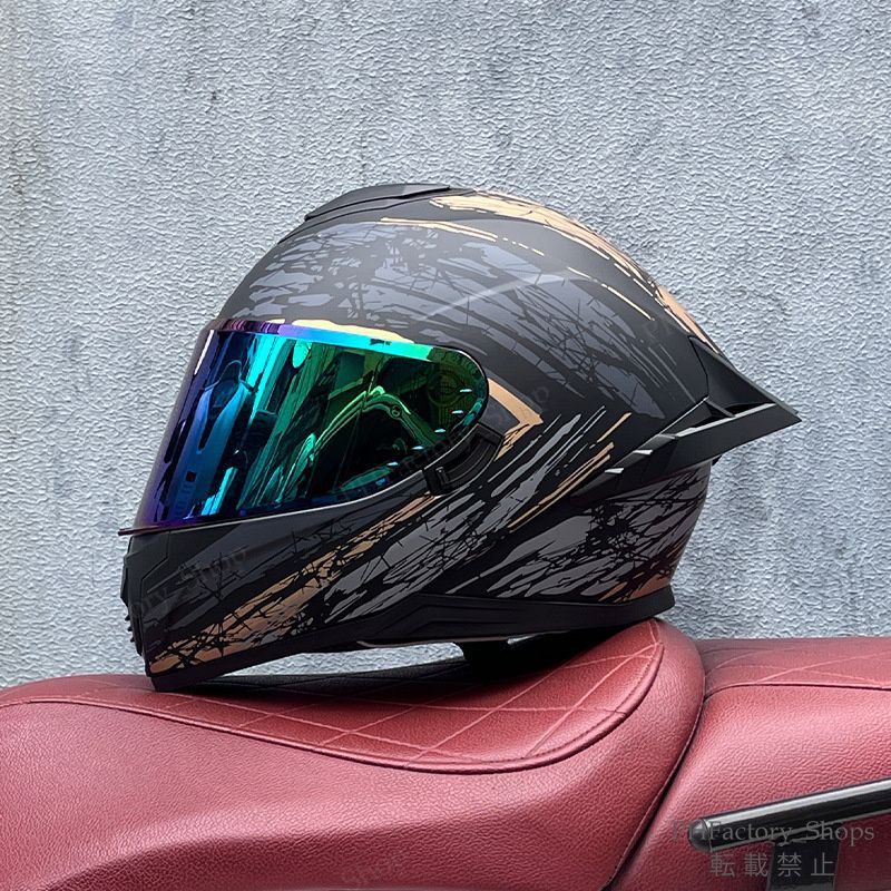 ヘルメット フルフェイスヘルメット バイク DOT認証 バイクヘルメット シールドヘルメット 耐久性 安全性 通気性 男女兼用 シールド6色選択可 おしゃれ マットブラック＆イエロー B38