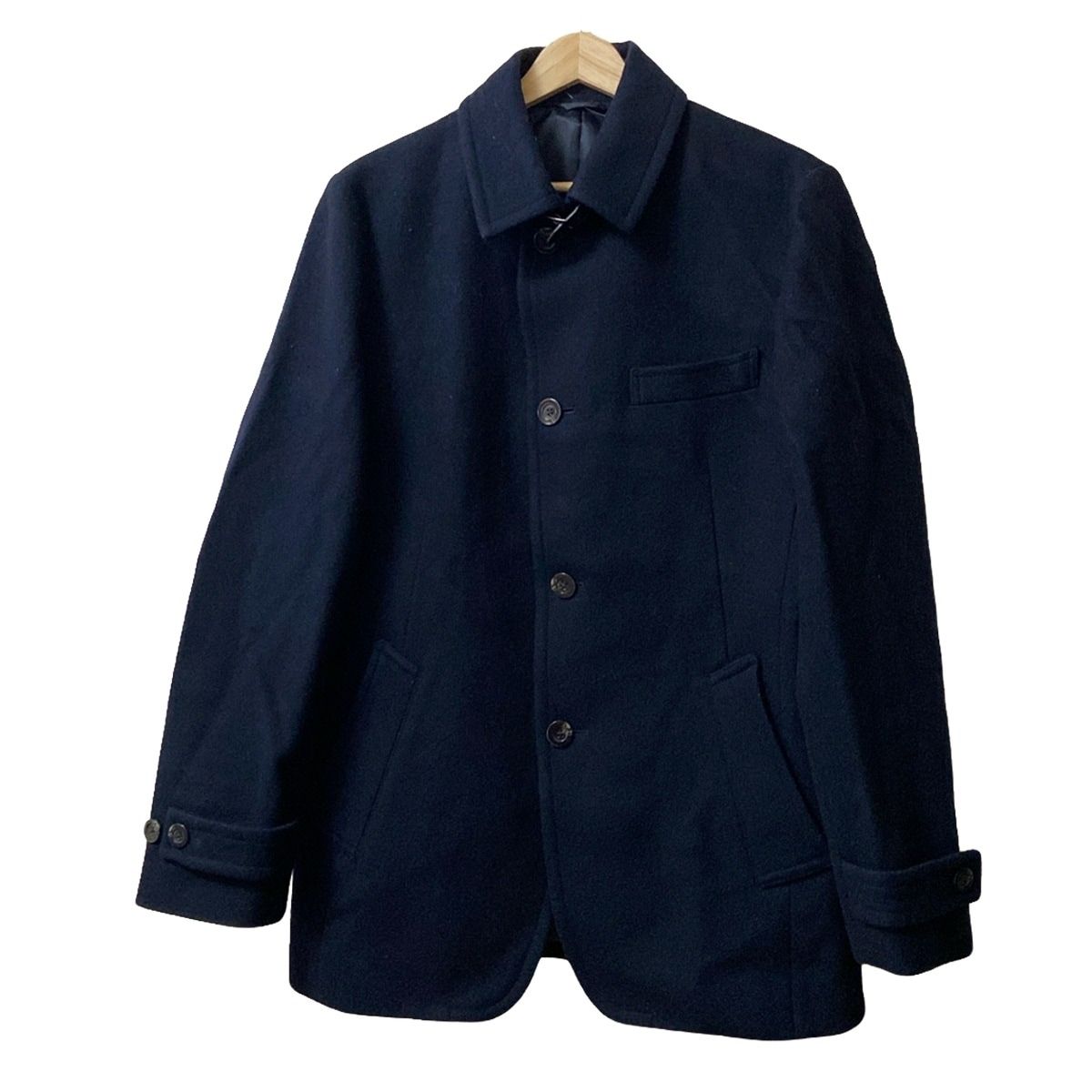 COMME CA MEN コムサメン コート サイズL メンズ - ダークネイビー 長袖|冬