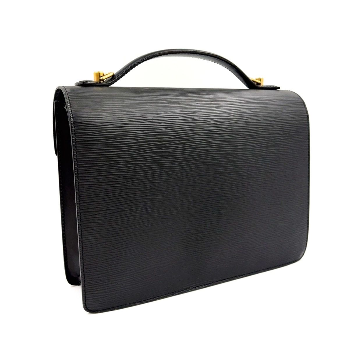 LOUIS VUITTON モンソー エピ エピ ノワール ショルダーストラップ付属 
