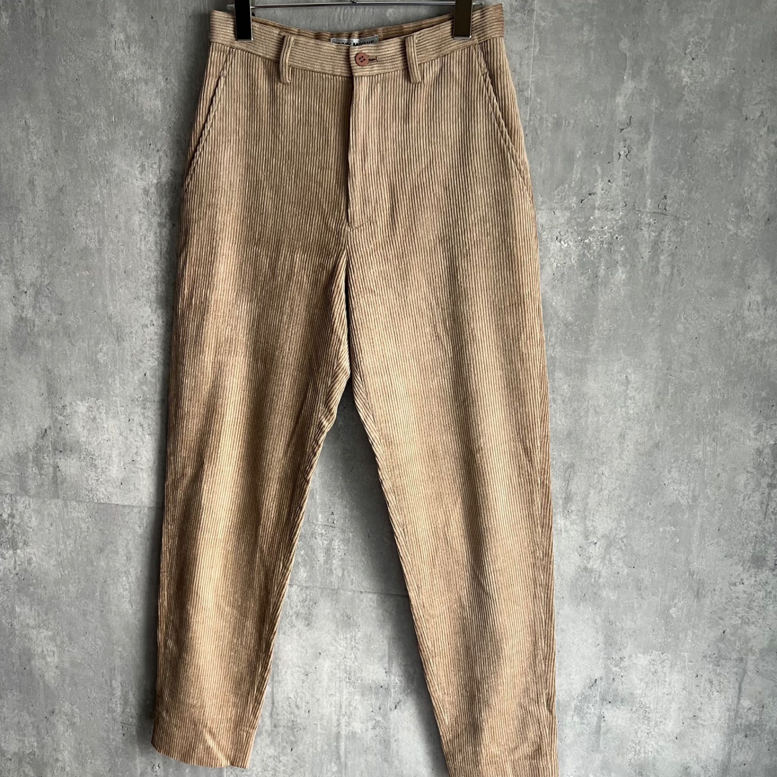 90s ISSEY MIYAKE イッセイミヤケ レーヨン×綿×ウール コーデュロイパンツ ベージュ Beige IM63-FF128 Lサイズ