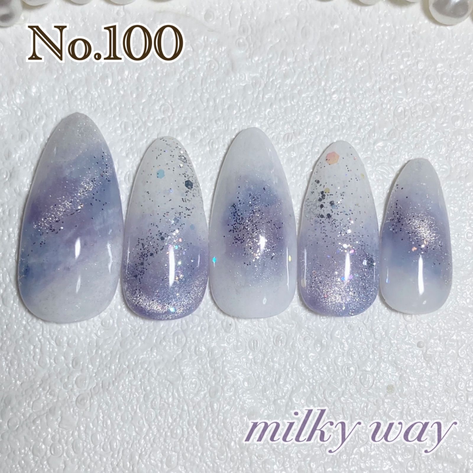 No.100 七夕ネイル ❁︎ 天の川ネイル - メルカリ
