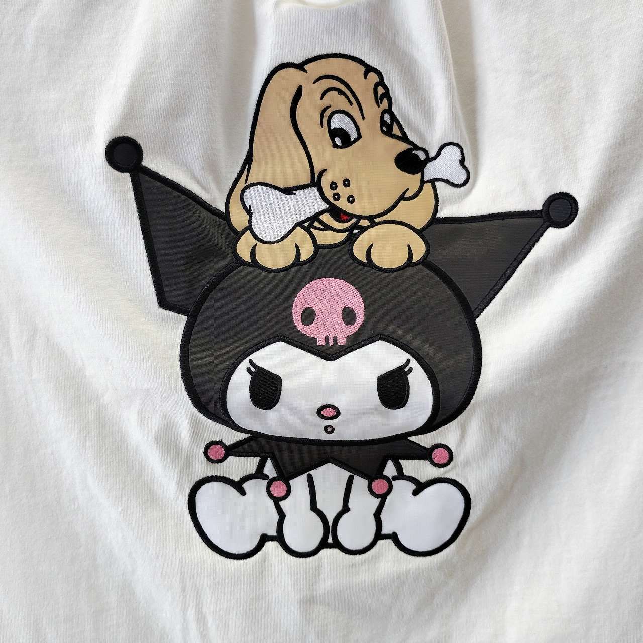 ガルフィー×クロミちゃん 半袖Tシャツ 白 L 中型犬サイズ