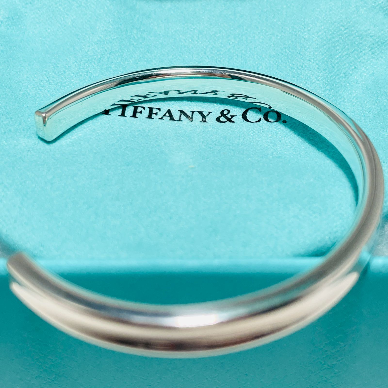 15cm ティファニー ナロー カフ バングル ブレスレット シルバー TIFFANY&Co.★783