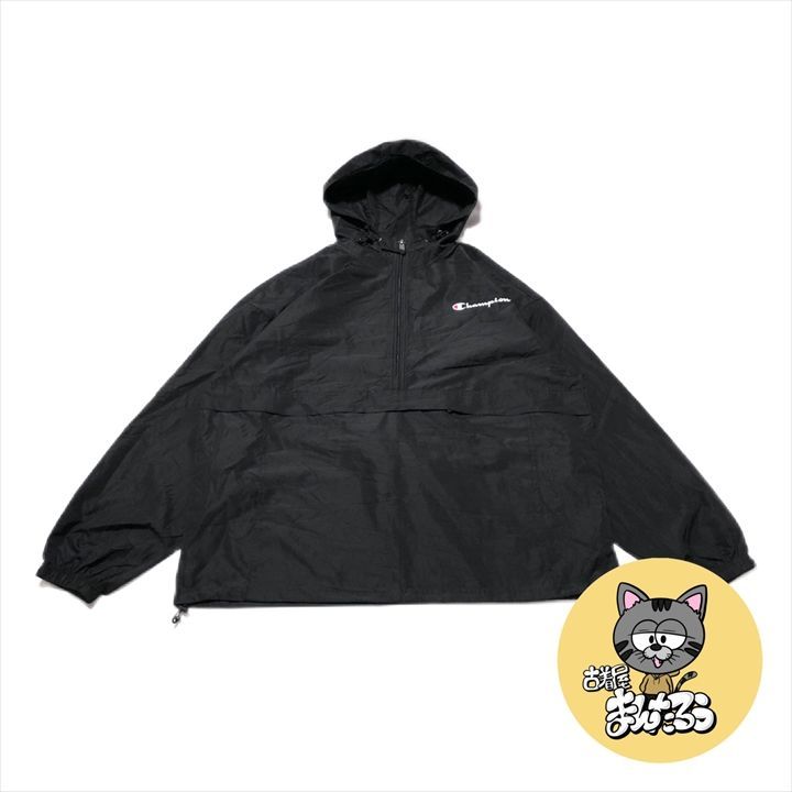 90s 古着 チャンピオン ハーフジップ ナイロン アノラック 2XL