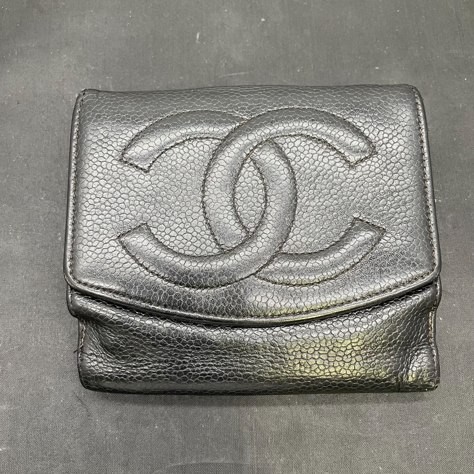 シャネル 財布 キャビアスキン ココマーク 財布 B25090087