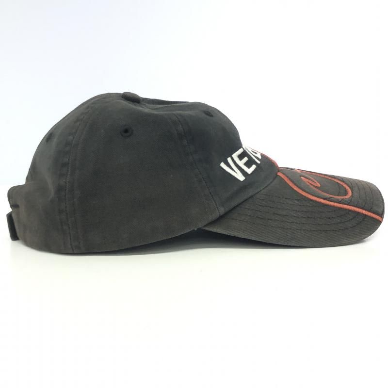 中古】VETEMENTS×Reebok FLAME LOGO CAP ブラック ヴェトモン 