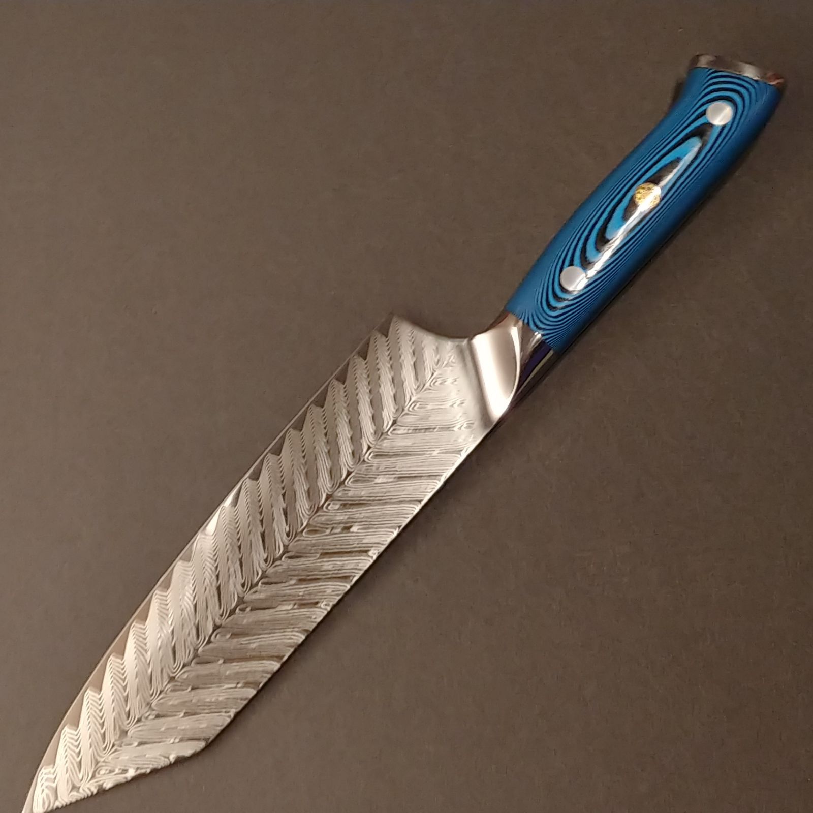 プレゼント付き 73層 ダマスカス鋼 牛刀 包丁 VG10