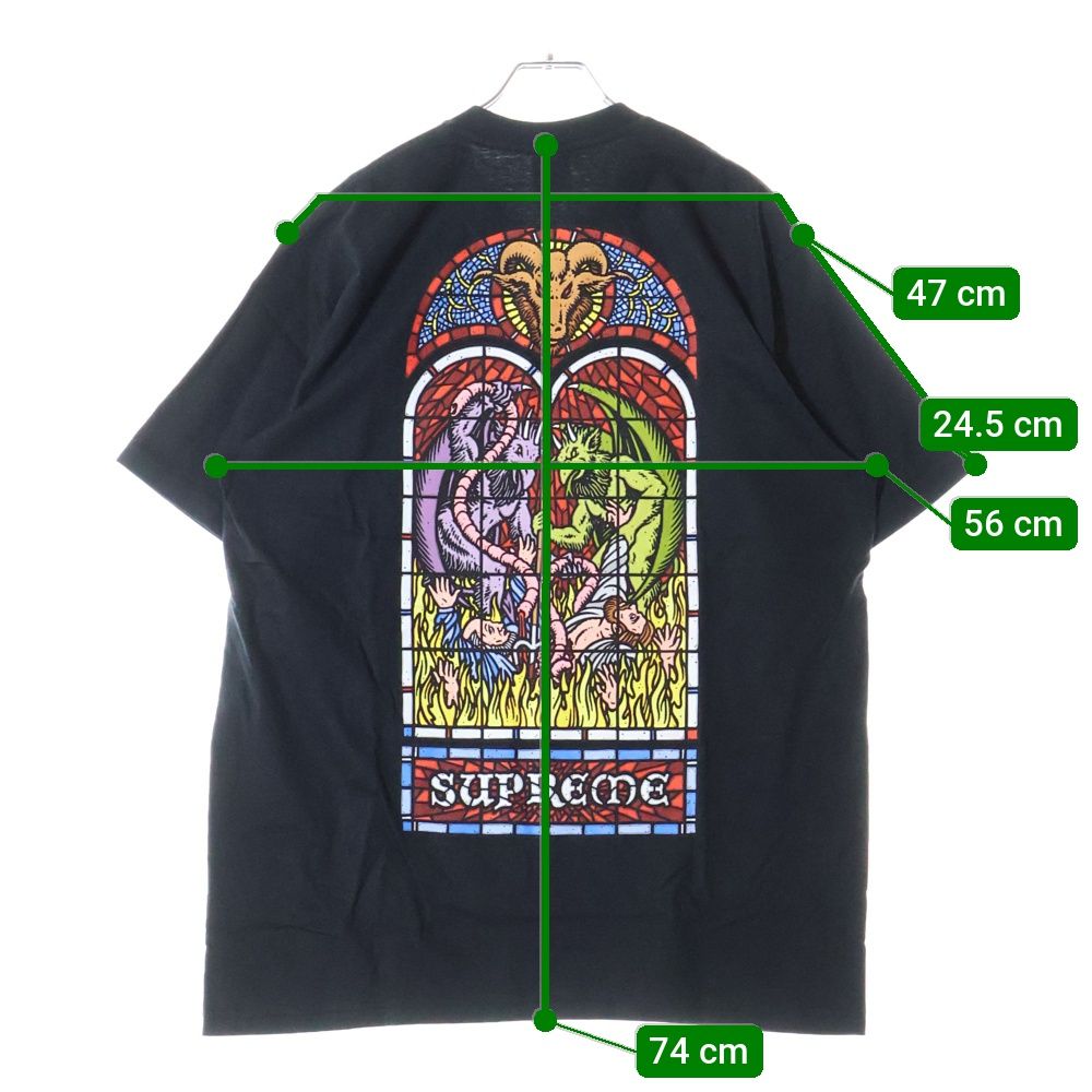 Supreme シュプリーム Worship Tシャツ プリント サタン 黒 L SUPREME (シュプリーム) 23AW Worship Tee ワシッププリント半袖