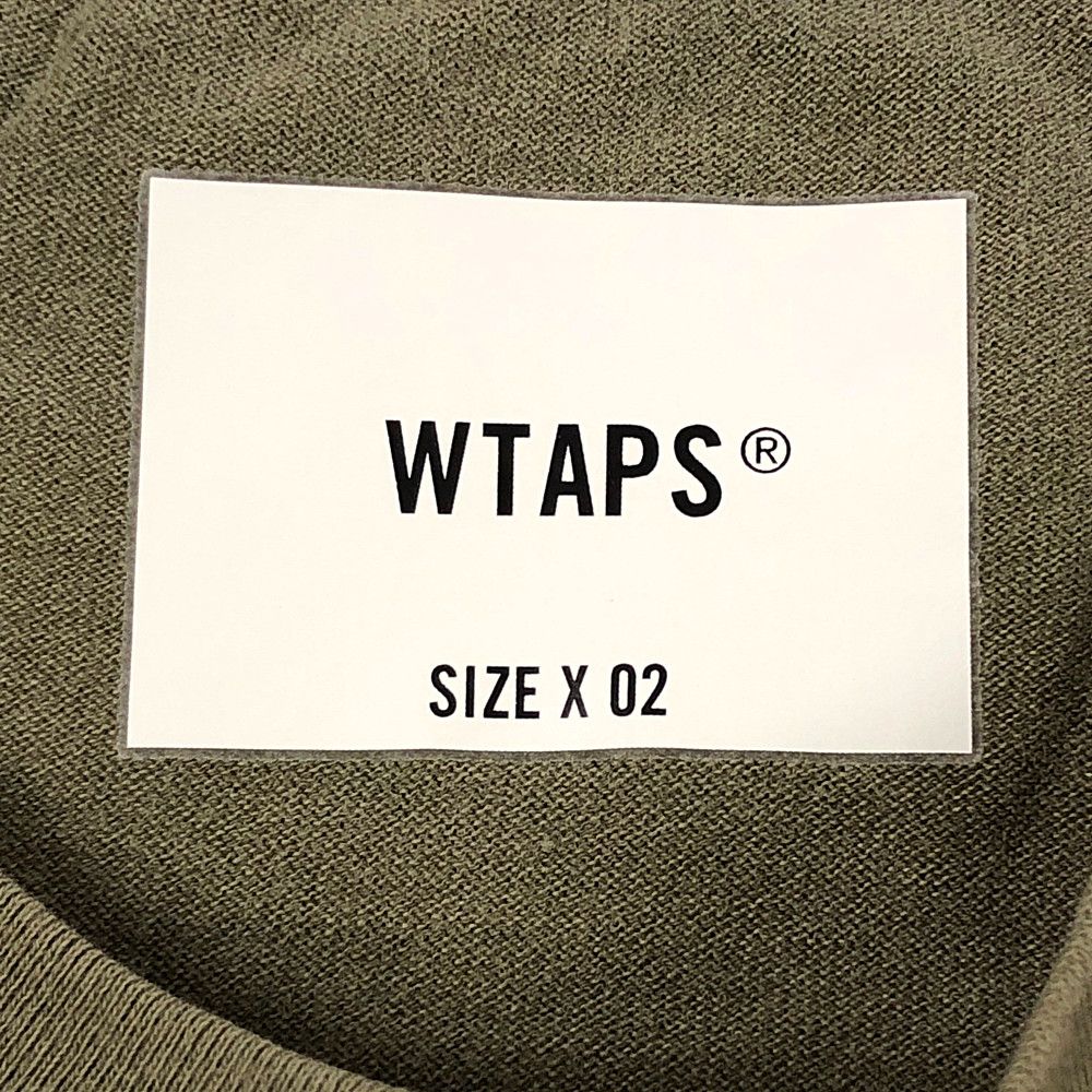 WTAPS ダブルタップス 21SS HOME BASE LS / COTTON 加工 ロング長袖Ｔシャツ オリーブドラブ サイズ2 正規品 / 31061