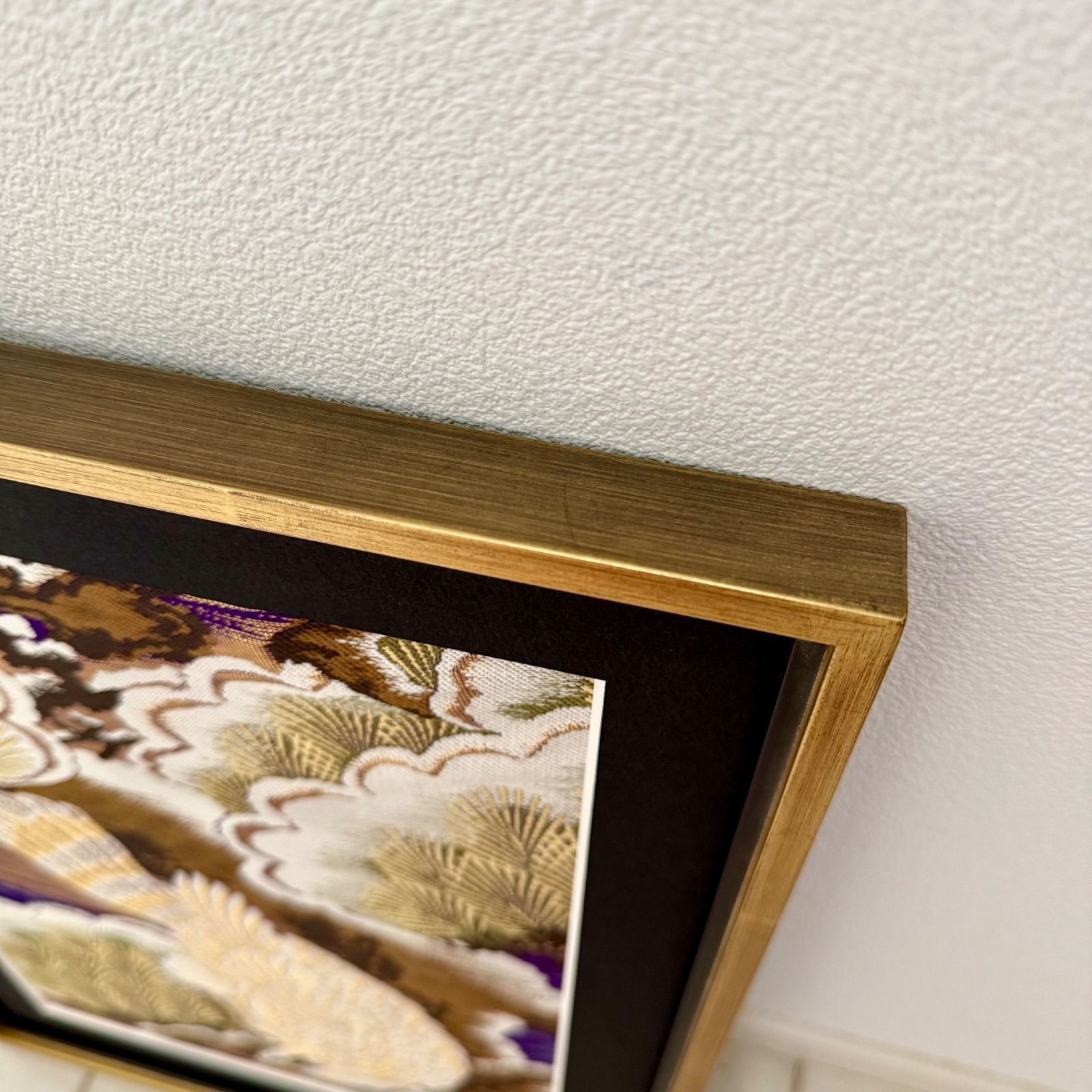 京都帯屋さん フレーム入りシルク織物アート