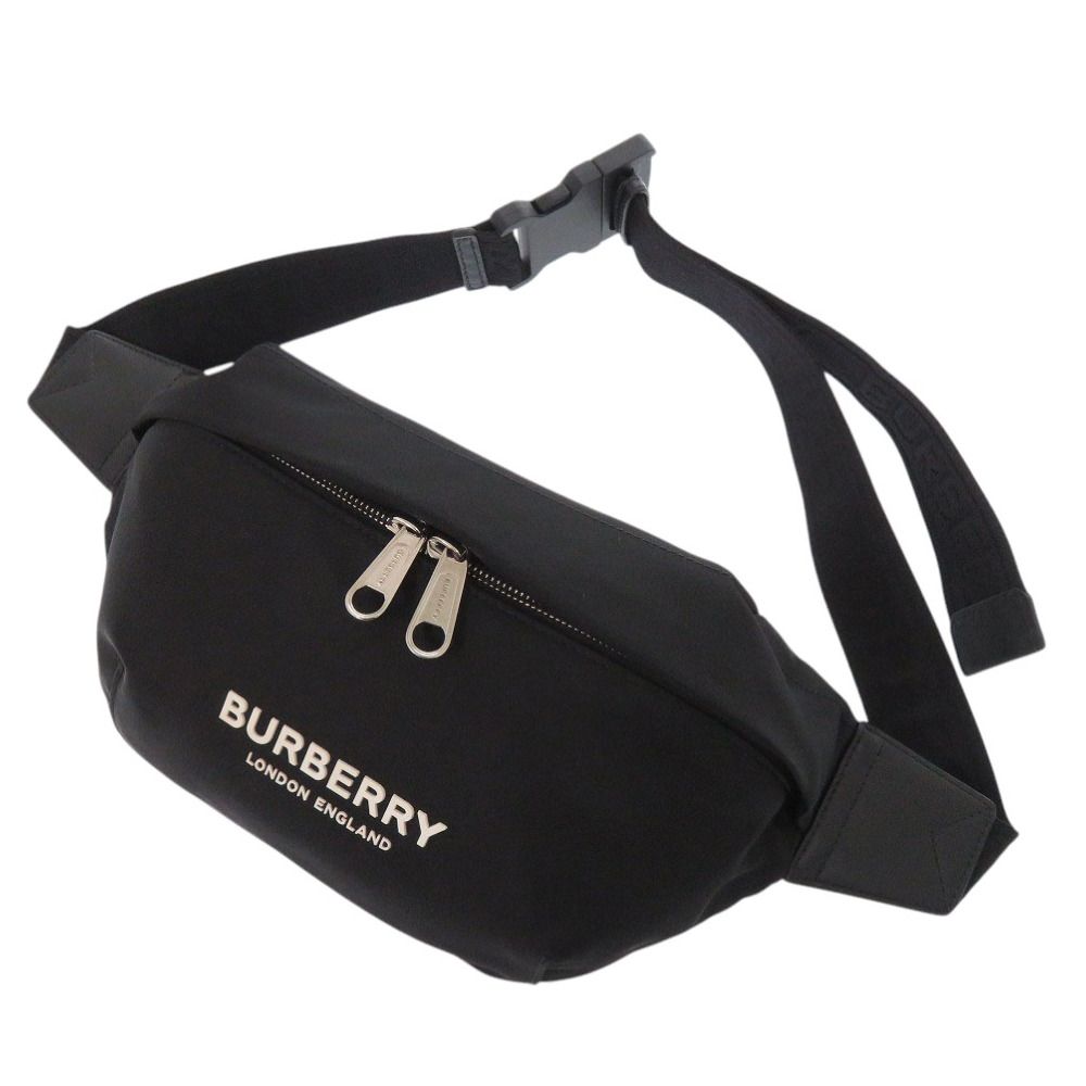 バーバリー ナイロン ブラック ウエストバッグ 黒 0303 BURBERRY