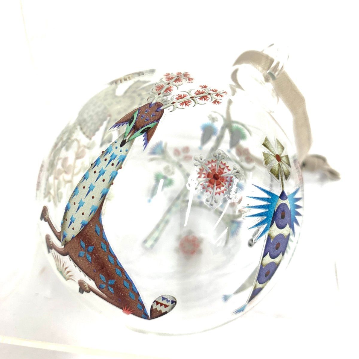 新品同様 iittala イッタラ クリスマスガラスボール 80mm タイカ