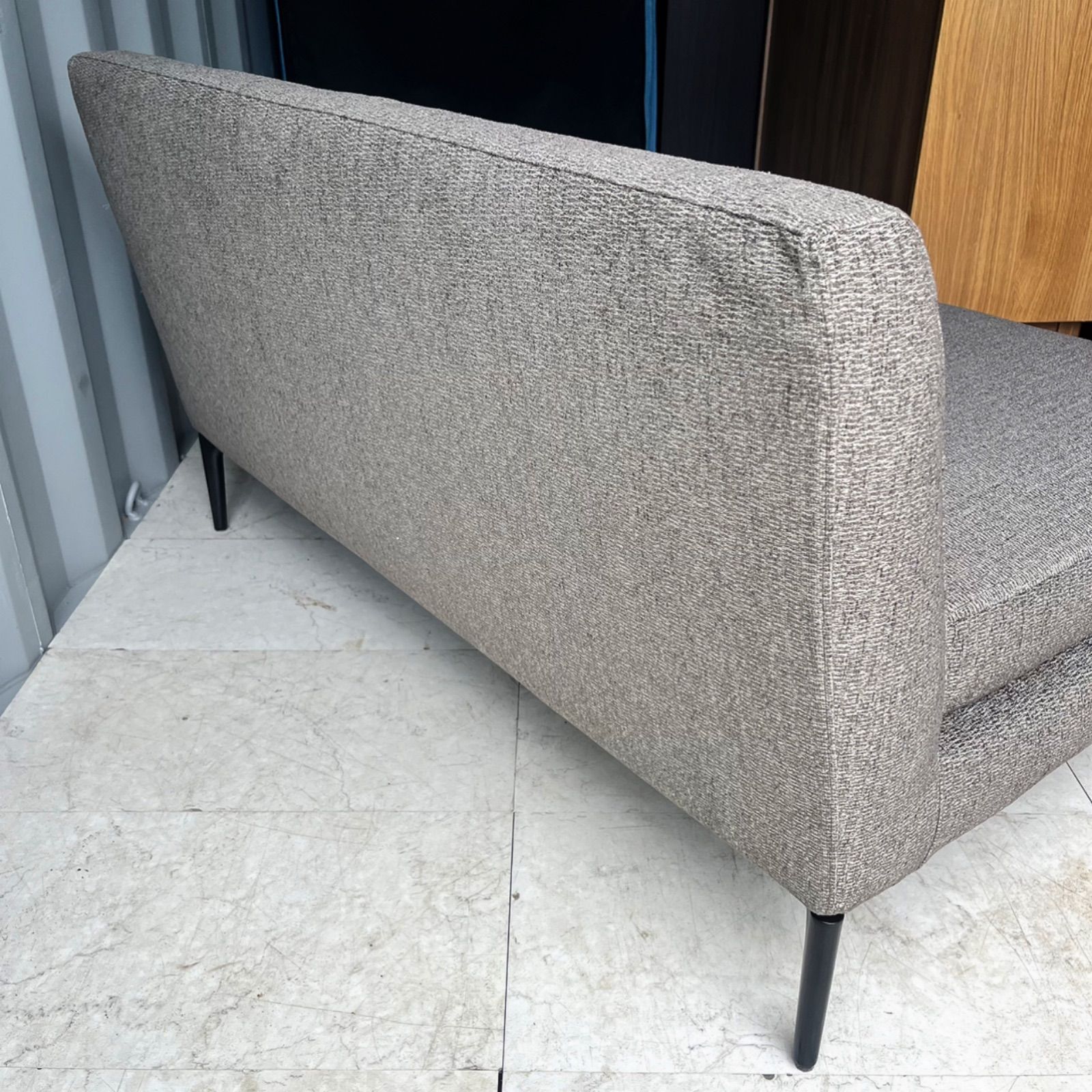 取付無料！日本フクラ ルベル 北欧モダン風2Pグレーファブリックソファ