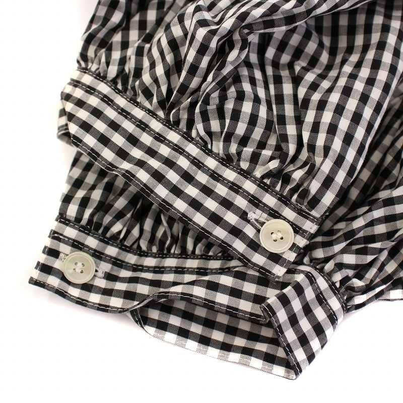 BALLSEY◆長袖シャツ/36/コットン/BLK/チェック/11-01-42-01104// ボールジー BALLSEY トゥモローランド 24SS コットンキュプラ