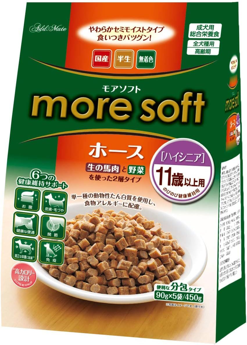 同梱不可 6個セット ペティオ Add.Mate moresoftホースハイシニア450g