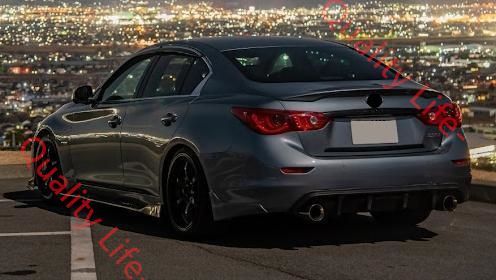 日産 V37 スカイライン カーボン調 サイドステップ サイドスカート エアロ スポイラー 400R RV37 HV37