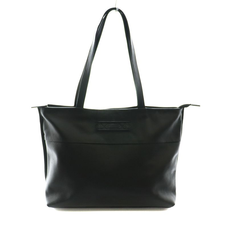 パピヨネ PAPILLONNER ear イア プレートエンボストートバッグ  レザー 黒 ブラック EAZ1032212A0001 /KP ■OS