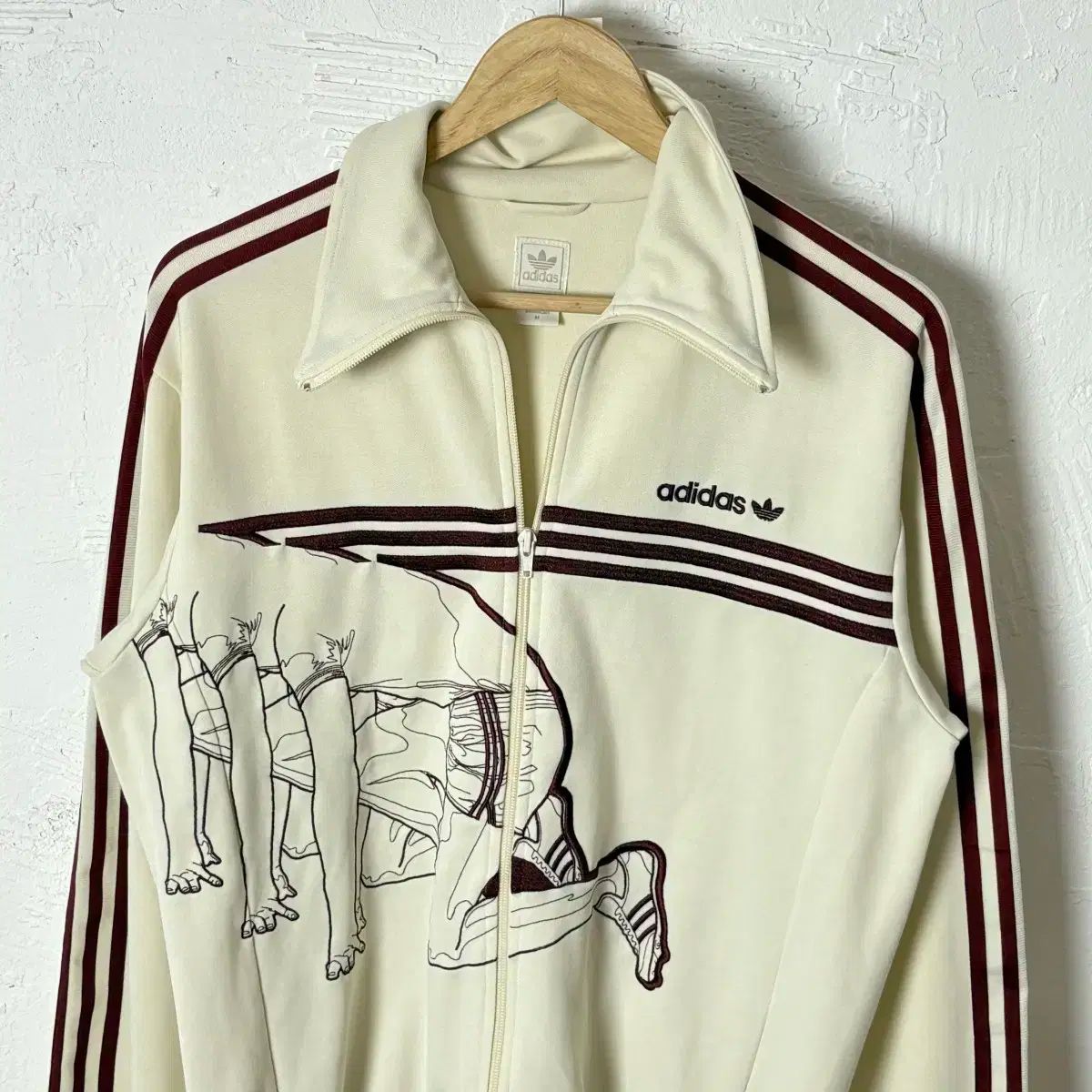 388 製品名 大隊ランク adidas アディダス アイボリー バーガンディ BECKENBAUER ベッケンバウアー ジャージ