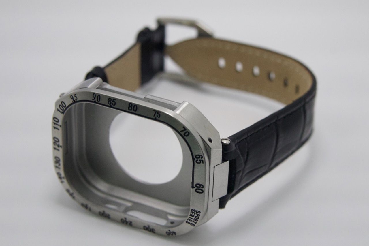 アップルウォッチバンドカバーケースAppleWatchレザーバンドベルト49mm対応