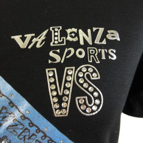 バレンザ VALENZA カットソー 半袖 プリント 黒 42 *A705 other - バレンザ VALENZA カットソー 半袖 プリント 黒 42 *A705の