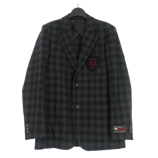 ダイリク DAIRIKU 22AW D School Check Tailored Jacket ワッペン付き