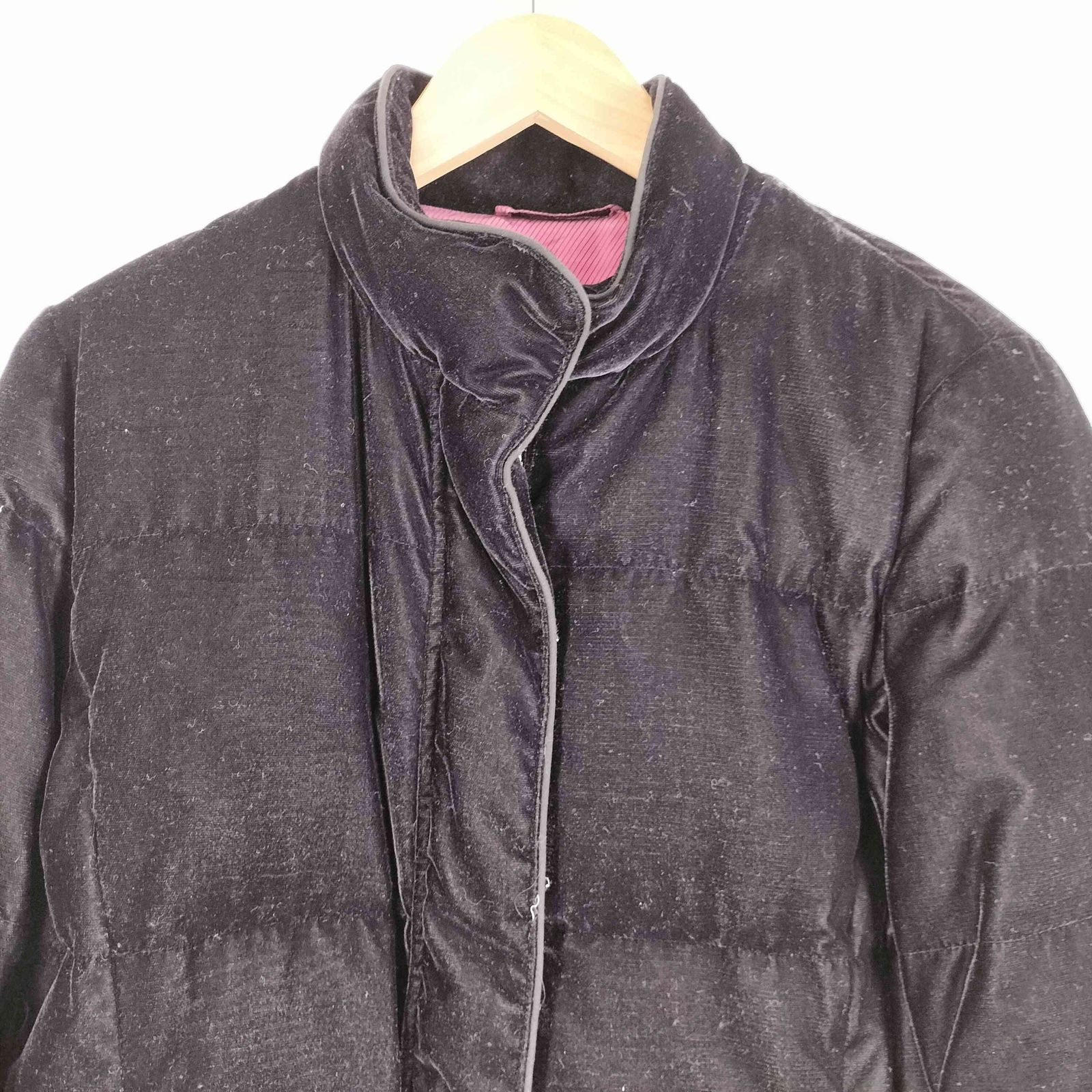 美品✨希少✨️ アクアスキュータム ベロア ダウンジャケット ブラック アクアスキュータム AQUASCUTUM ベロア ダウンジャケット