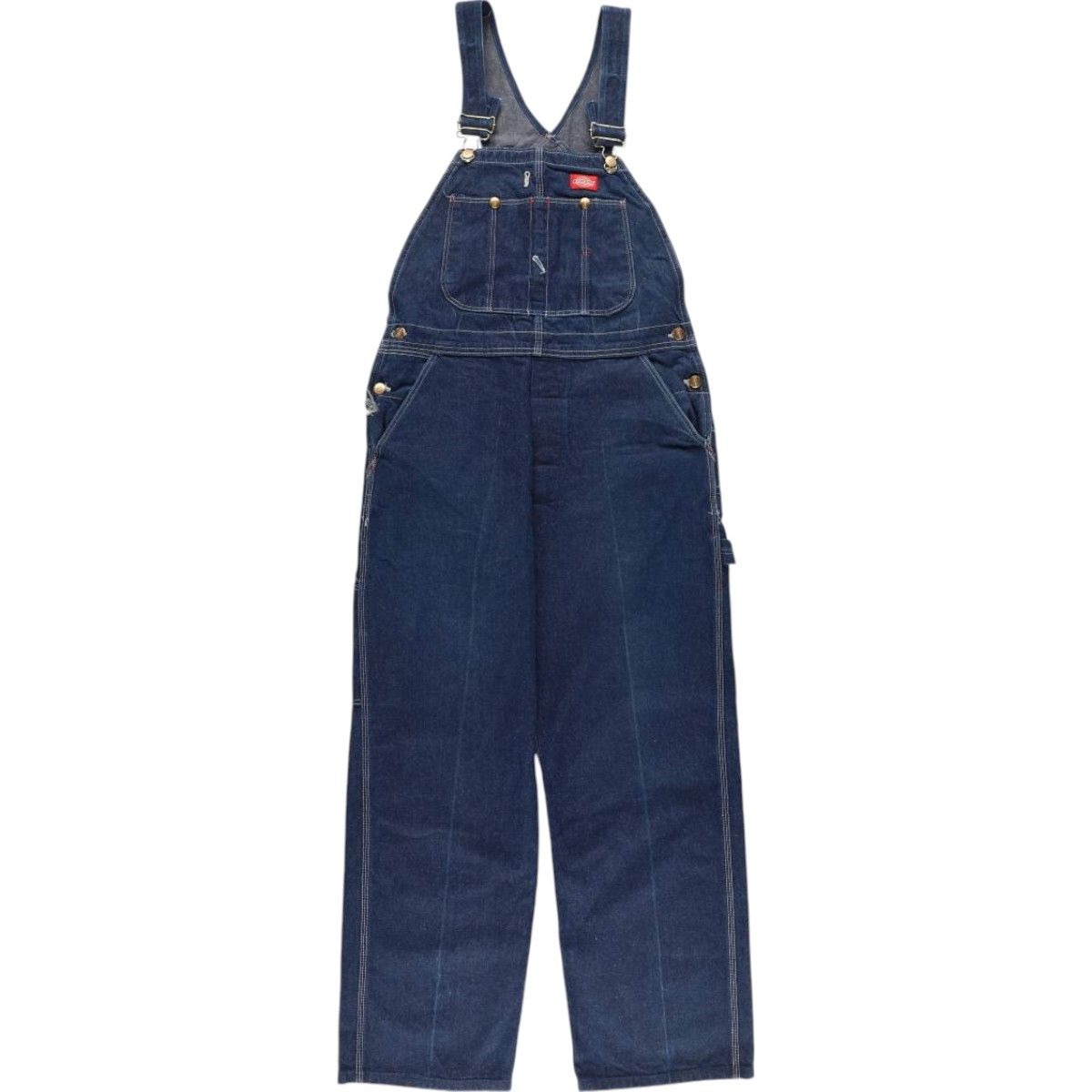 古着 濃紺 ~90年代 ディッキーズ Dickies デニムオーバーオール メンズw35相当 ヴィンテージ|eaa534609