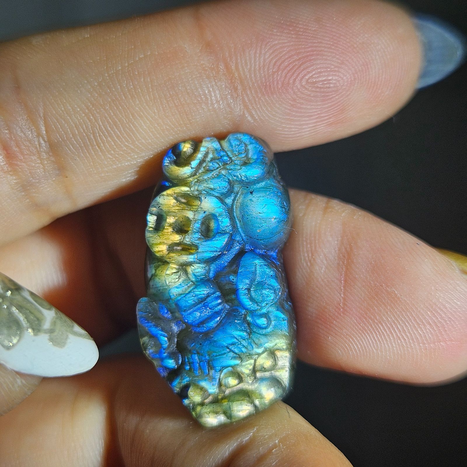 貔貅のラブラドライト 貔貅（ヒキュウ）ピンクラブラドライト/Pink Labradorite ルース