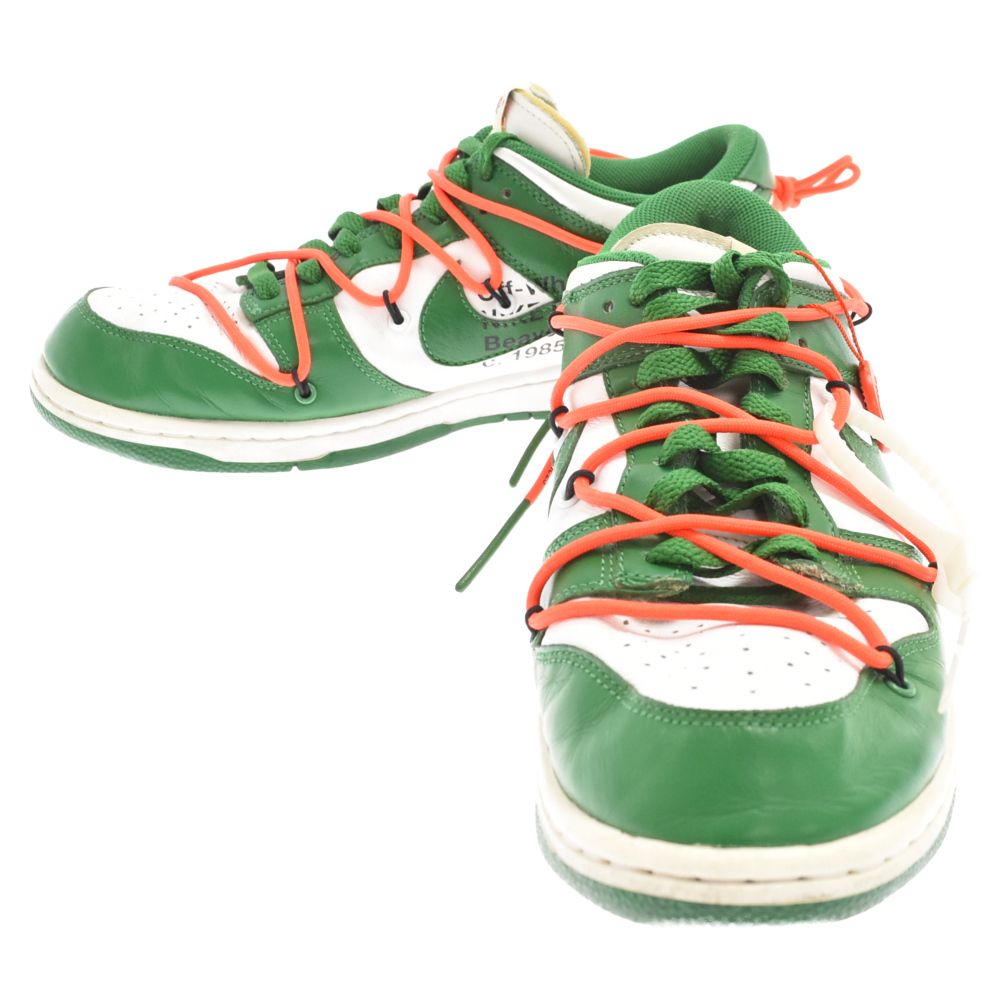 NIKE (ナイキ) ×OFF-WHITE DUNK LOW WHITE/PINEGREEN ×オフ