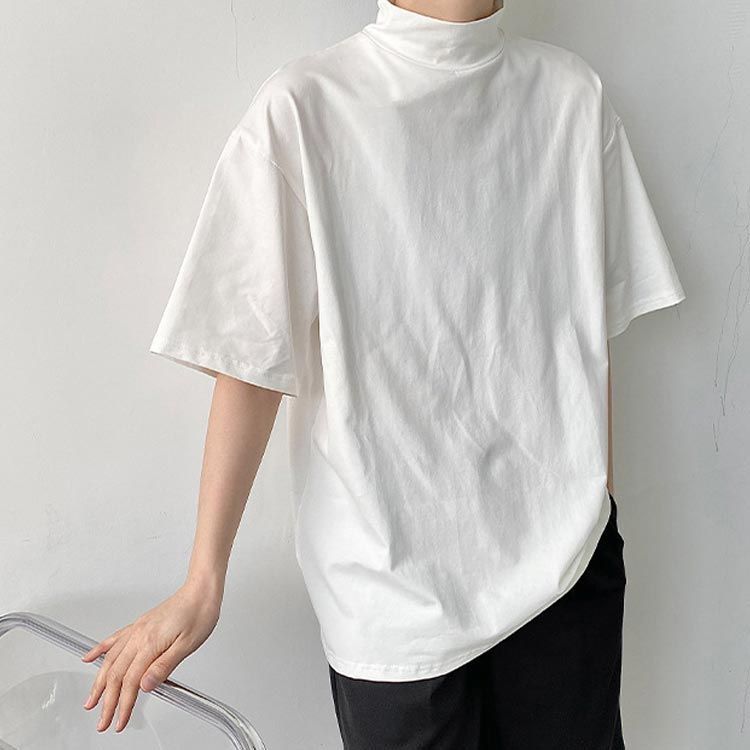 ハイネック 半袖 Tシャツ カットソー レディース メンズ