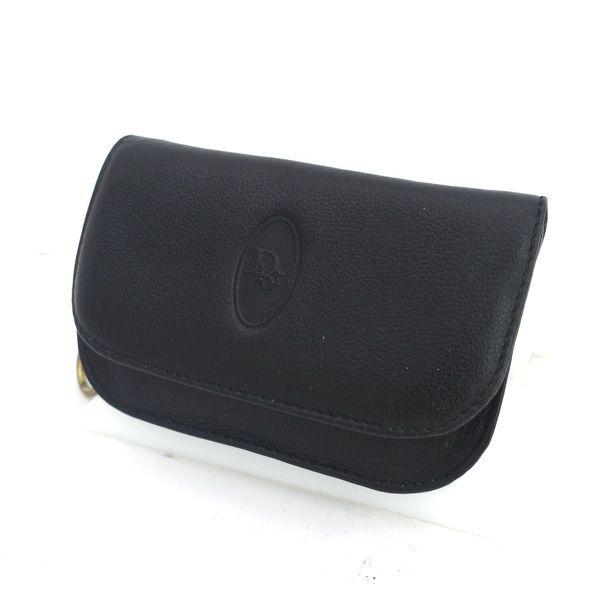 Christian Dior CD型押し キーコインケース ブラック | Petit