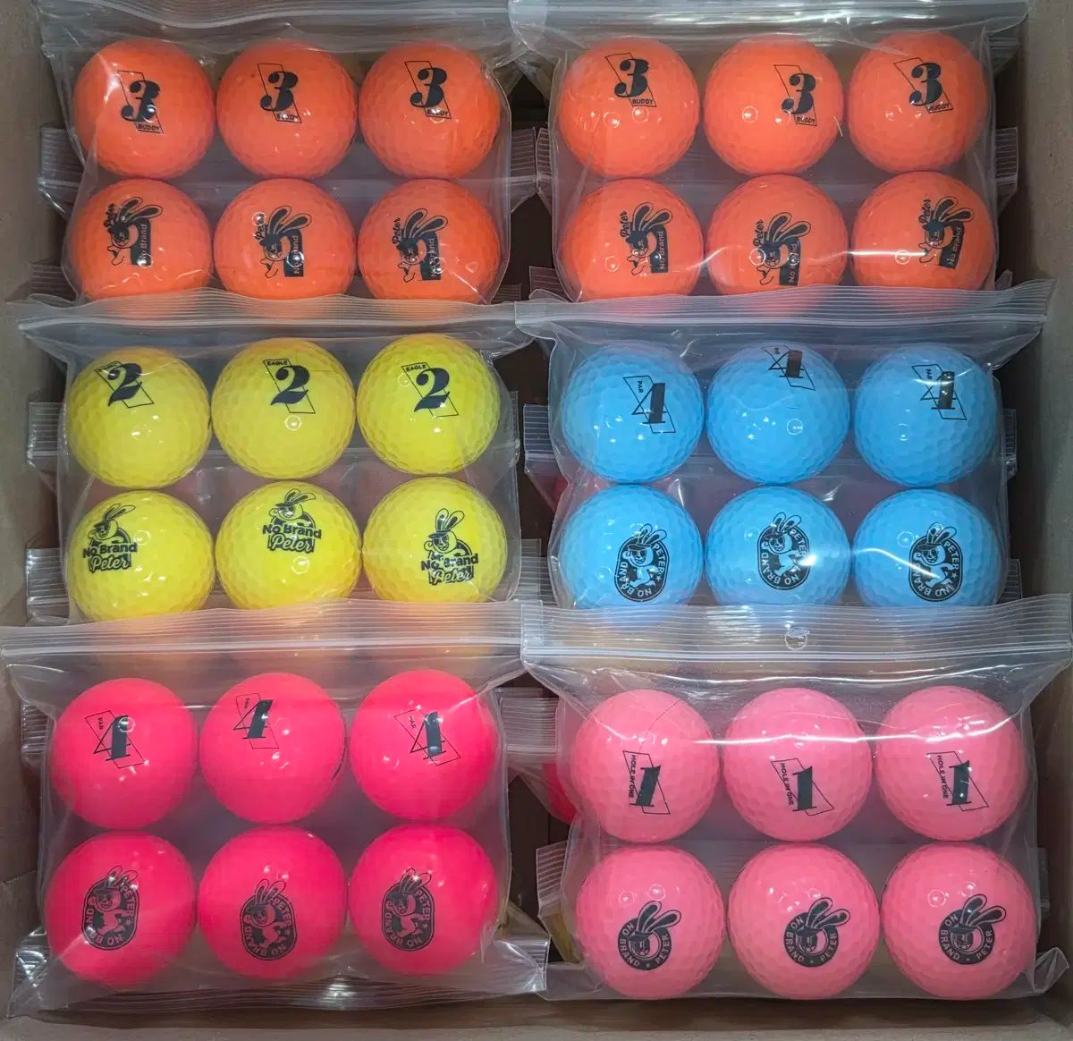 ノーブランド A級 光沢 COLOR ロストボール 120球 ゴルフボール