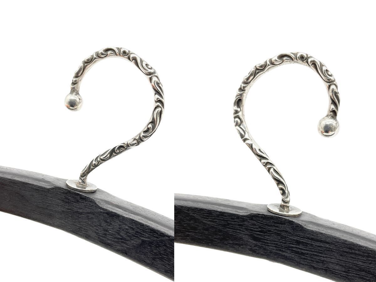 Chrome Hearts - クロムハーツ  EBONY CLOTH HANGER スクロールシルバーフックエボニーハンガー メンズ CHROME HEARTS クロムハーツ EBONY CLOTH HANGER スクロール