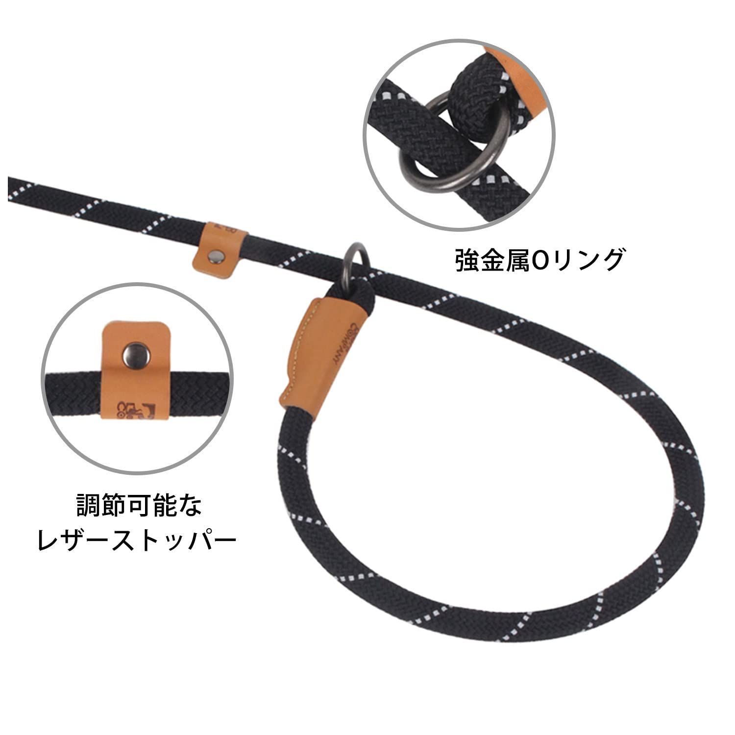 新品 1.5m 小型、中型、大型犬用 犬用リーシュ、反射ロープリード