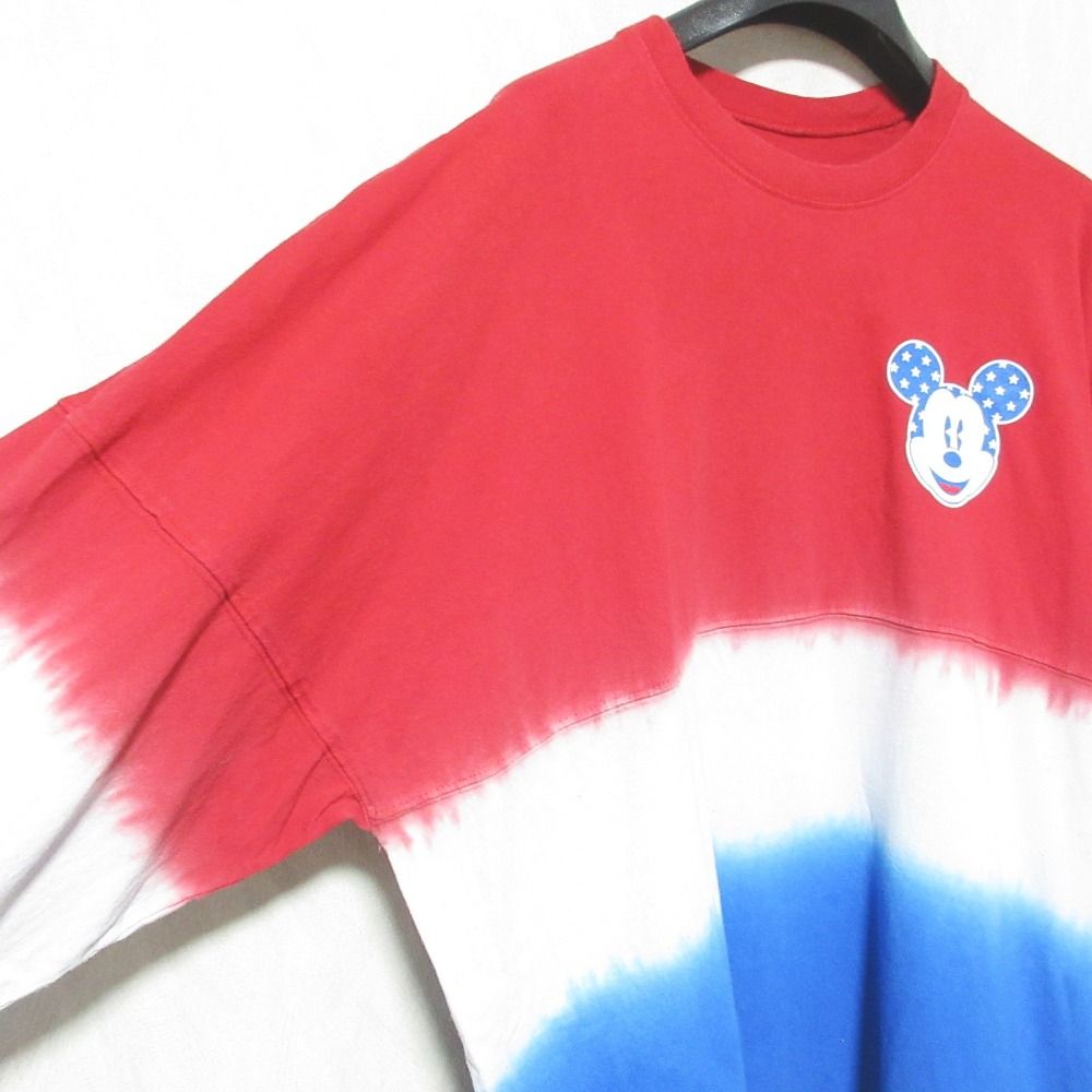 良品 SPIRIT JERSEY スピリットジャージー ディズニー ミッキー アメリカンオリジナル タイダイ Tシャツ カットソー L マルチカラー メンズ レディース 古着 中 良品 SPIRIT JERSEY スピリットジャージー ディズニー ミッキー