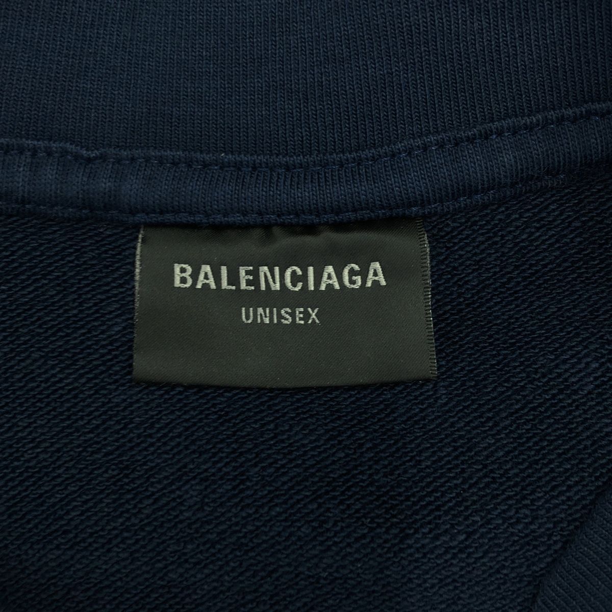BALENCIAGA - BALENCIAGA バレンシアガ 23AW ダメージ加工クロップドスウェットトレーナー 767887 TPVK7 ブルー S BALENCIAGA バレンシアガ 23AW ダメージ加工クロップド