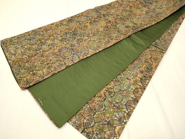 平和屋着物●全通柄袋帯 リボン織