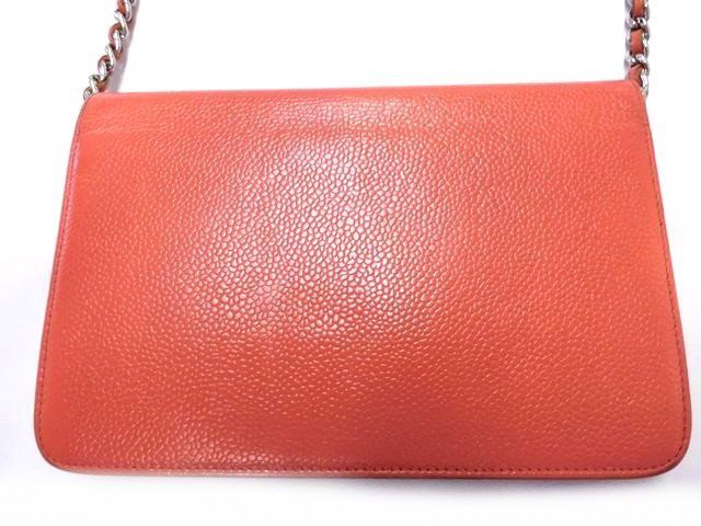 2 シャネル A48654 □ チェーンウォレット レディース キャビアスキン  