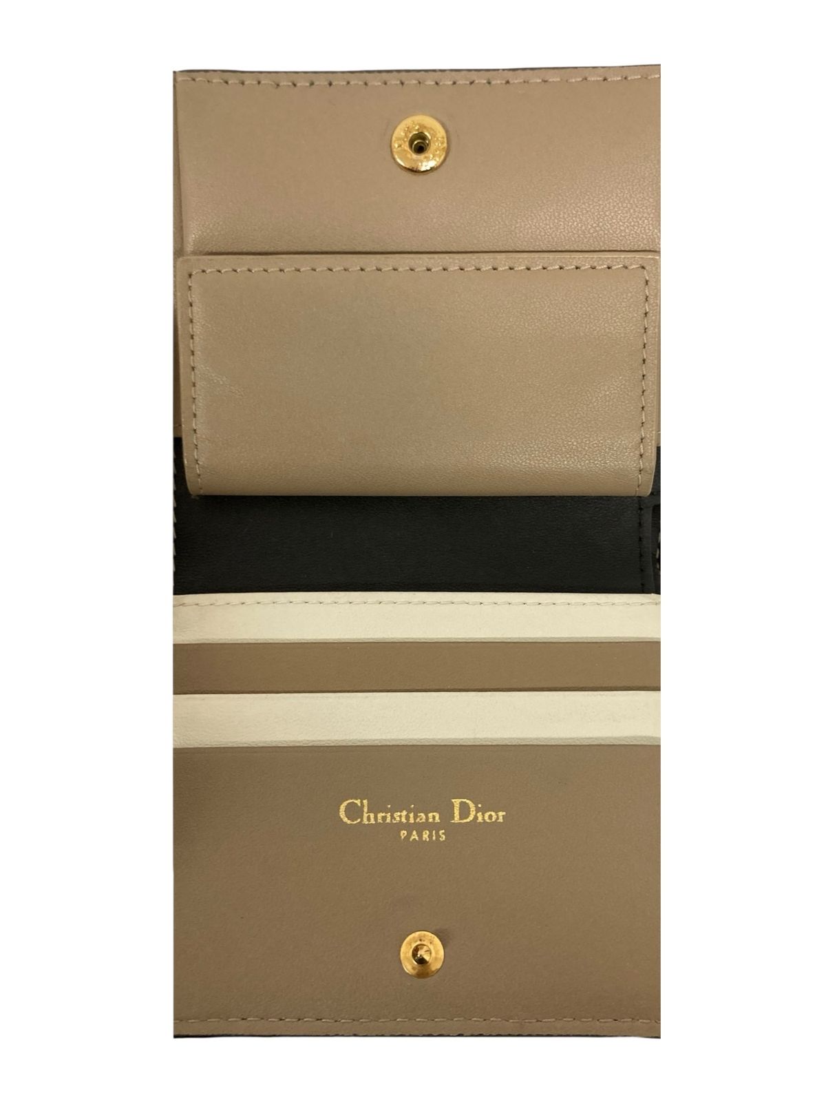 ディオール　折り財布　ダリアウォレット　ベージュ　カロ　カナージュ DIOR】ディオール カロ CARO ダリア 2つ折り財布 カナージュ (Dior