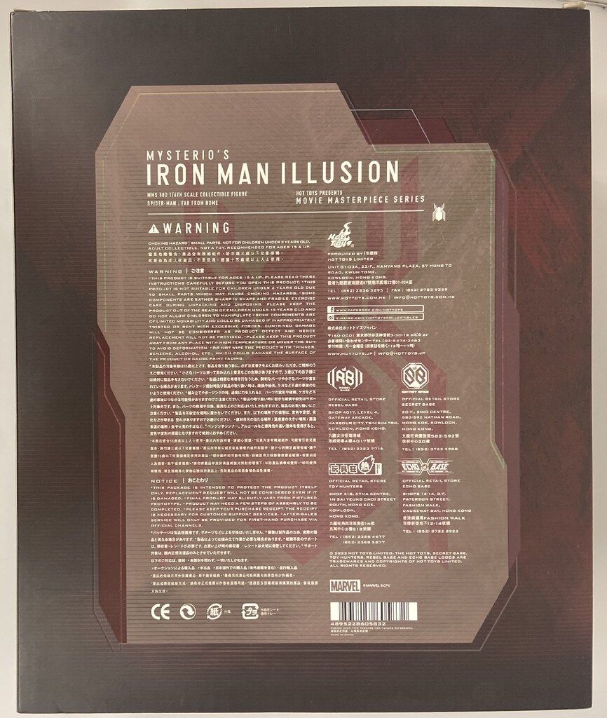 HOTTOYS MOVIE MASTERPIECE MYSTERIOS IRON MAN ILLUSION MMS580