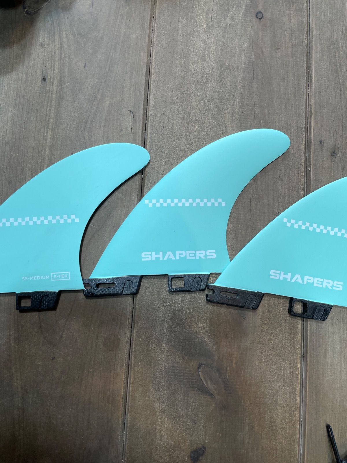 SHAPERS THRUSTER フィン 水色 MEDIUM Fusion Carbon-Stealth Thruster Fin Set -XXL | Futures Compatible